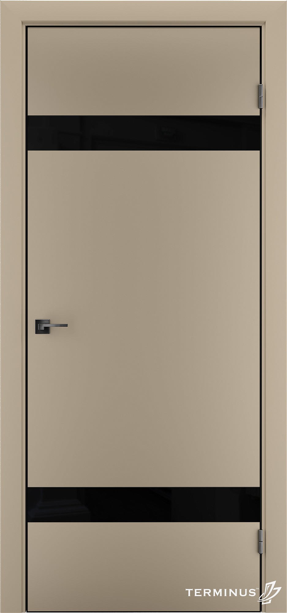 Двері модель 810 Магнолія (планілак чорний)