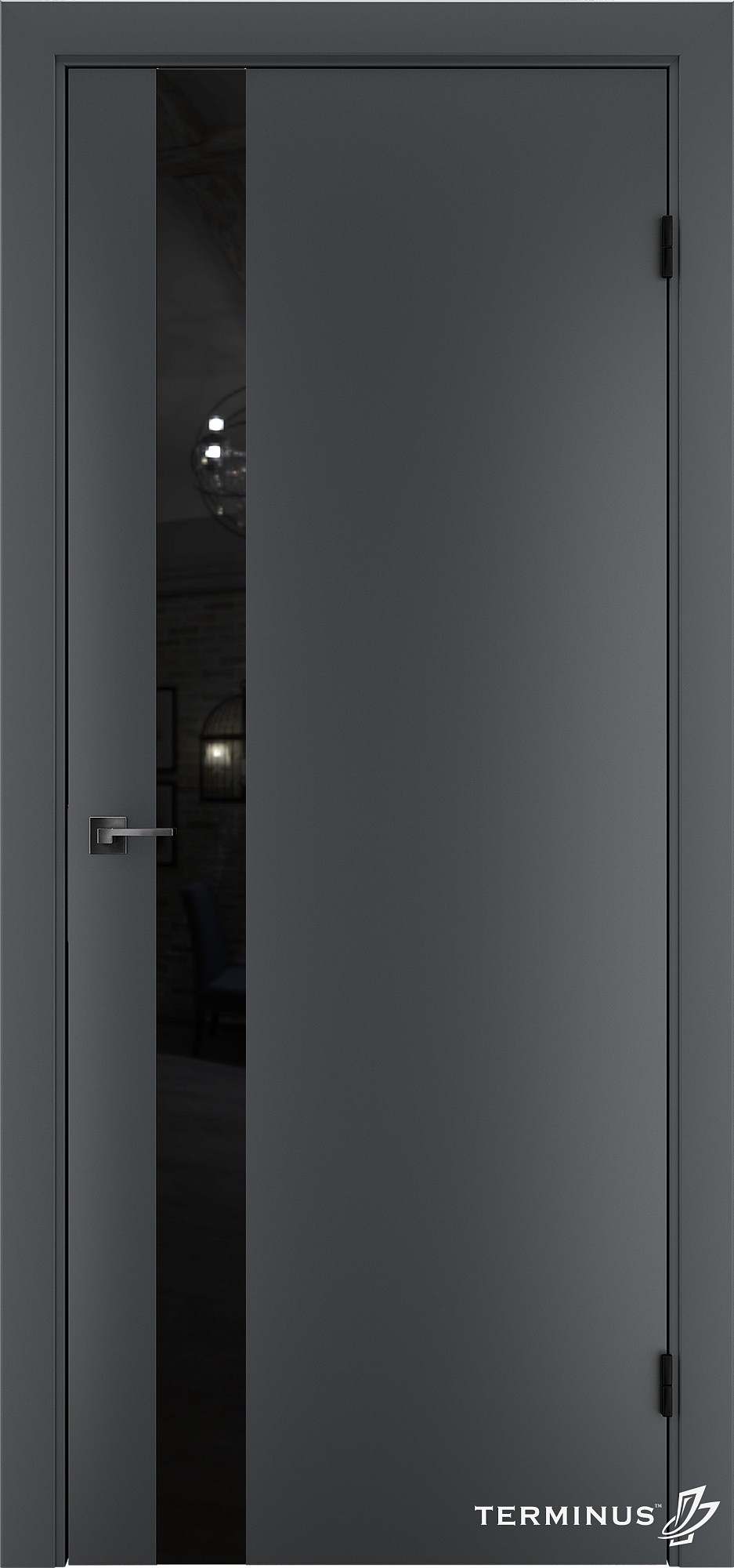 Двери модель 802 Антрацит (планилак чёрный)