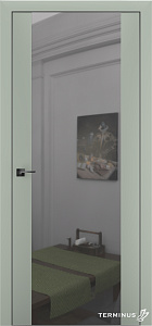Двери модель 808 Оливин (зеркало серебро) - terminus.ua