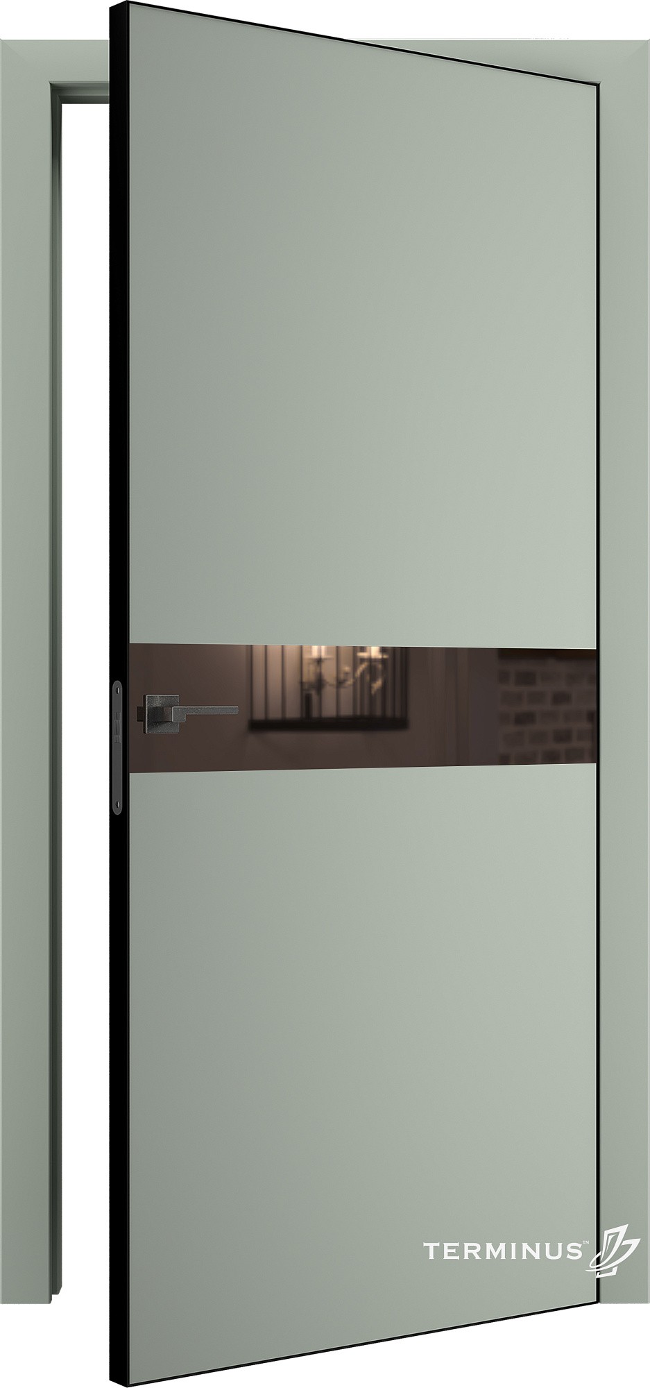 Двері модель 806 Оливін (дзеркало бронза) №1