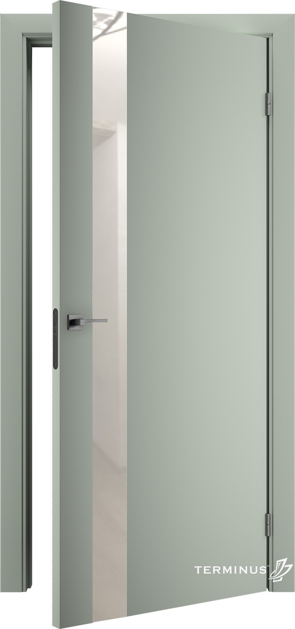 Двері модель 802 Оливін (планілак молочний) №1