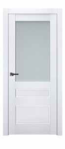 Двери модель 608 Белый мат (застекленная) - terminus.ua