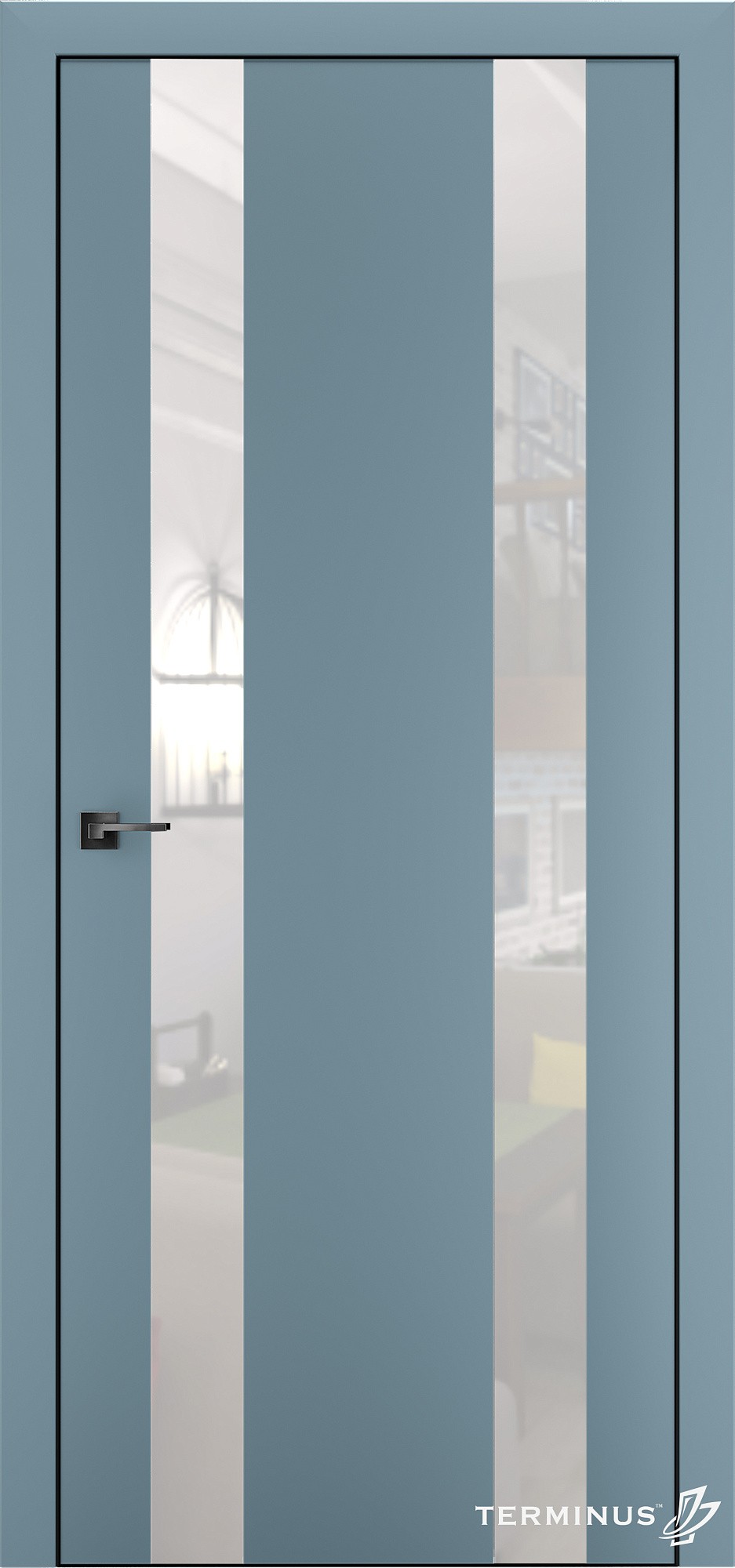 Двері модель 811 Аквамарин (планілак білий)