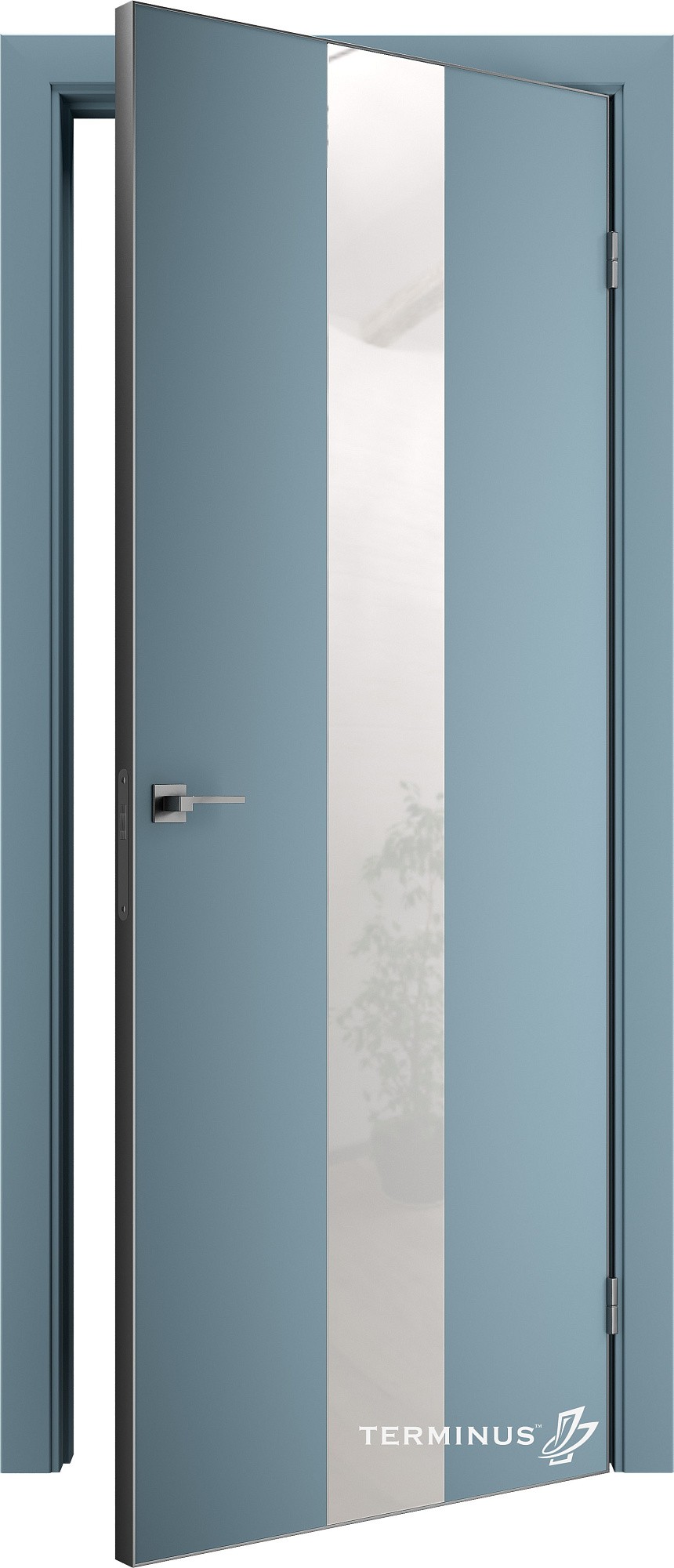 Двері модель 804 Аквамарин (планілак білий) №1