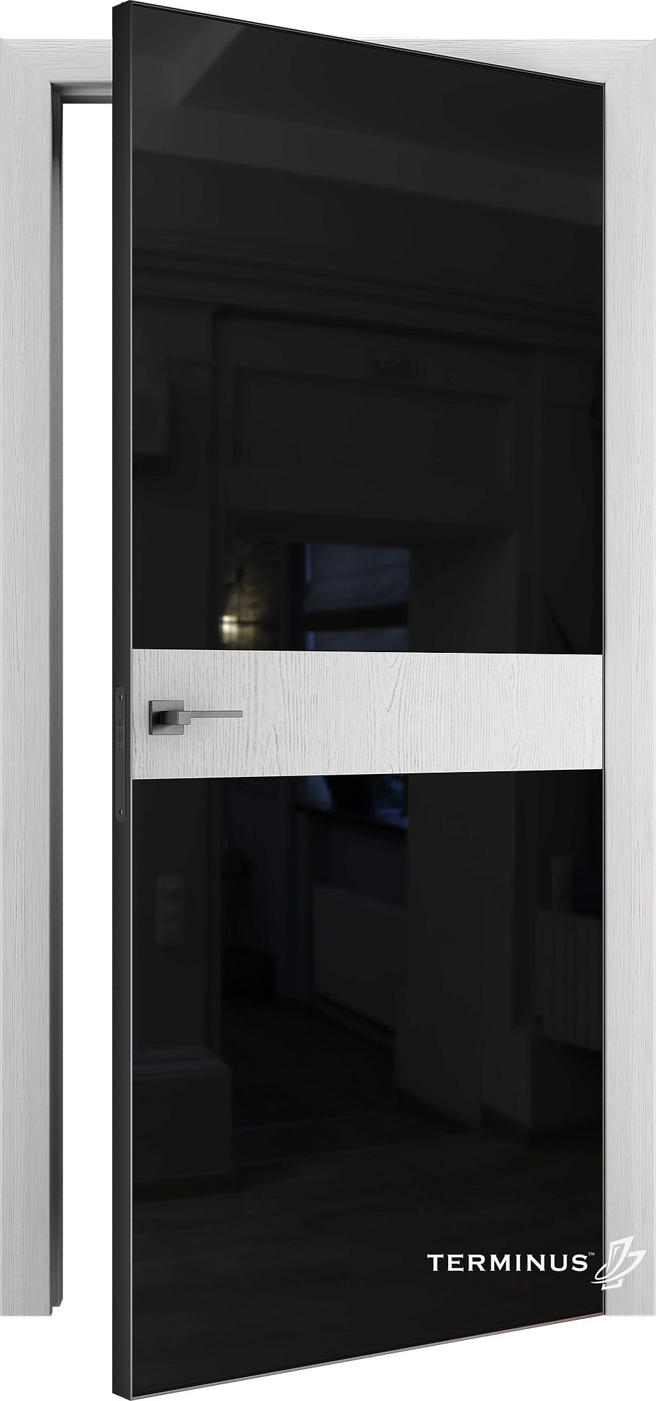 Двері модель 805 Артика (планілак чорний) №1