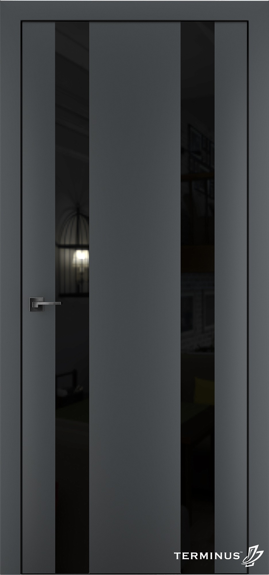 Двері модель 811 Антрацит (планілак чорний)