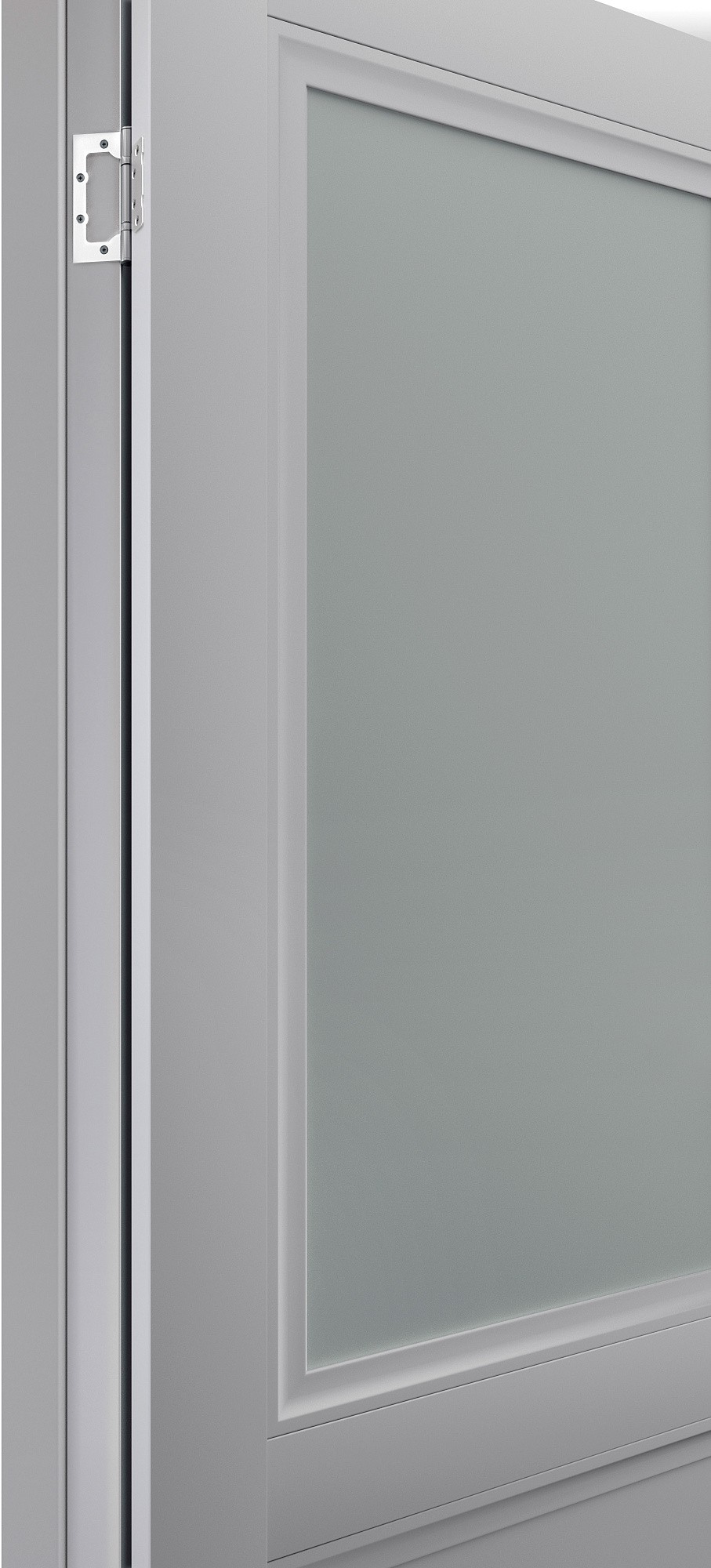 Двери модель 402 Серый (застекленная) №2