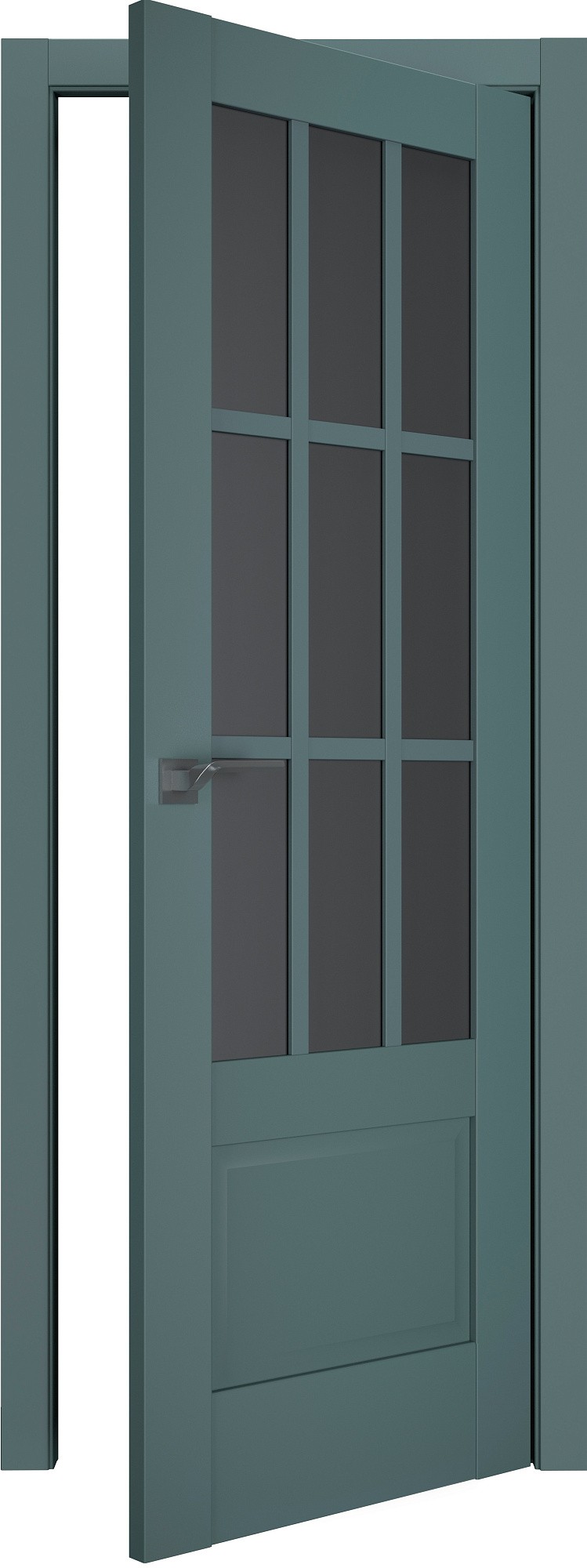 Двери модель 604 Малахит (остекленная) №1