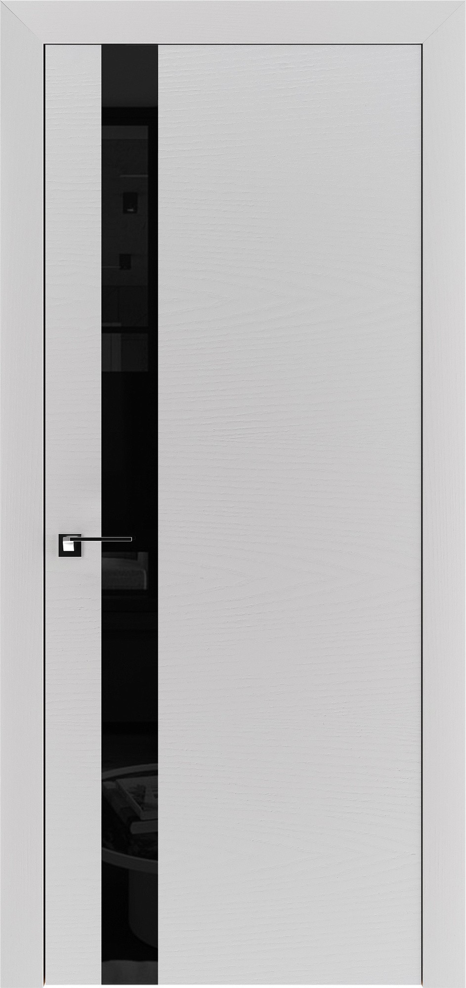 Двери модель 21 Ясень белый (остекленная)