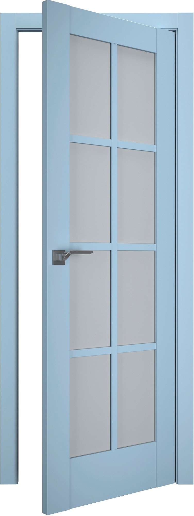 Двери модель 601 Аквамарин (остекленная) №1