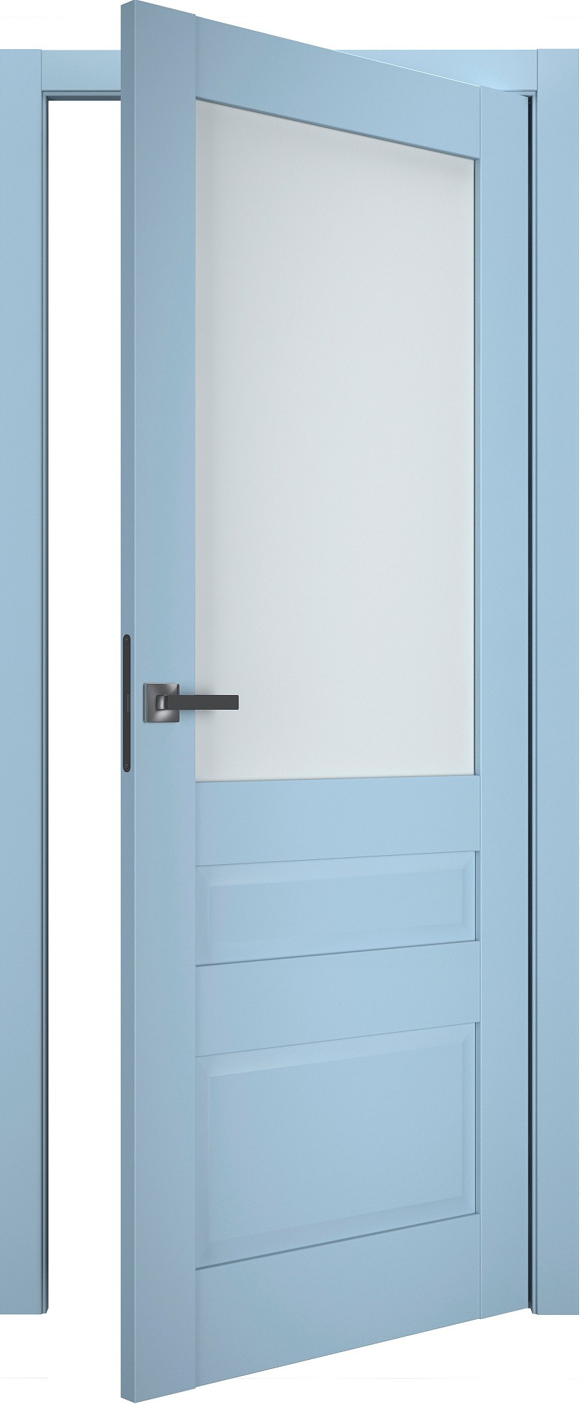 Двери модель 608 Аквамарин (остекленная) №1
