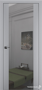 Двері модель 808 Сірі (дзеркало срібло) - terminus.ua