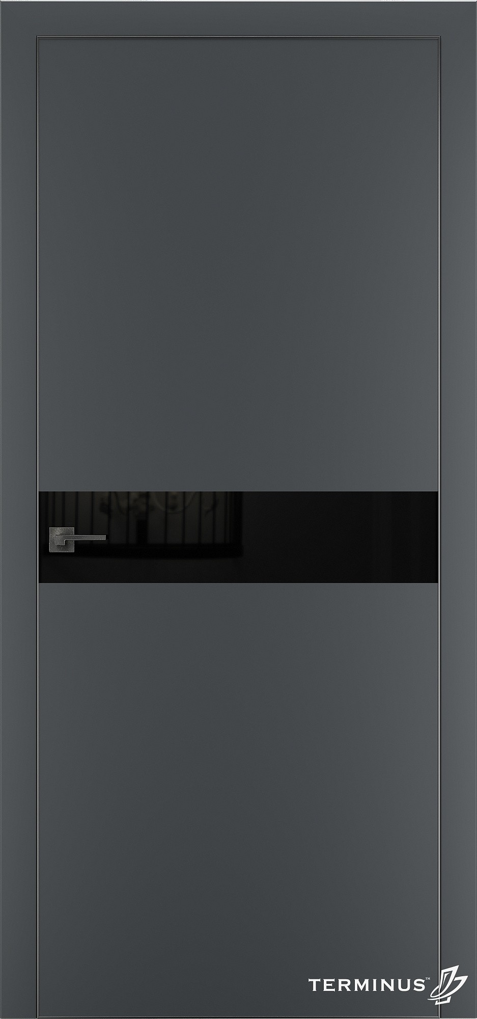 Двери модель 806 Антрацит (планилак чёрный)