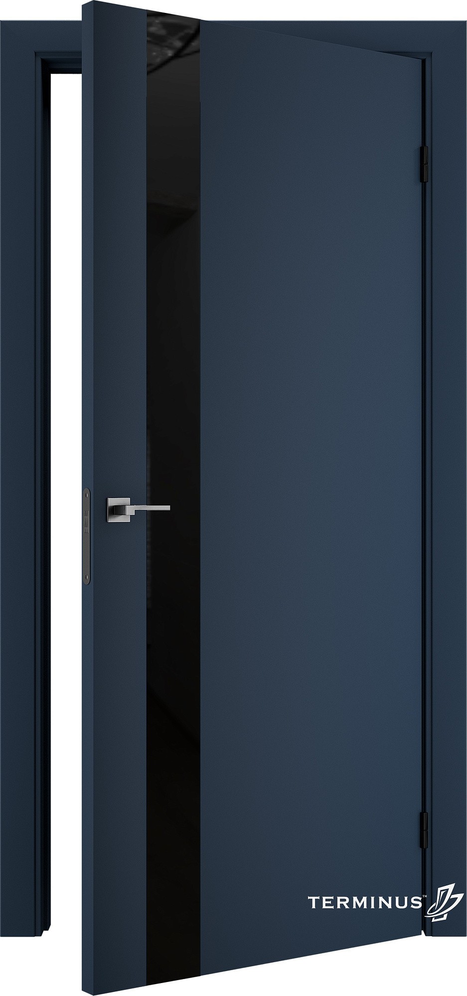Двері модель 802 Сапфір (планілак чорний) №1