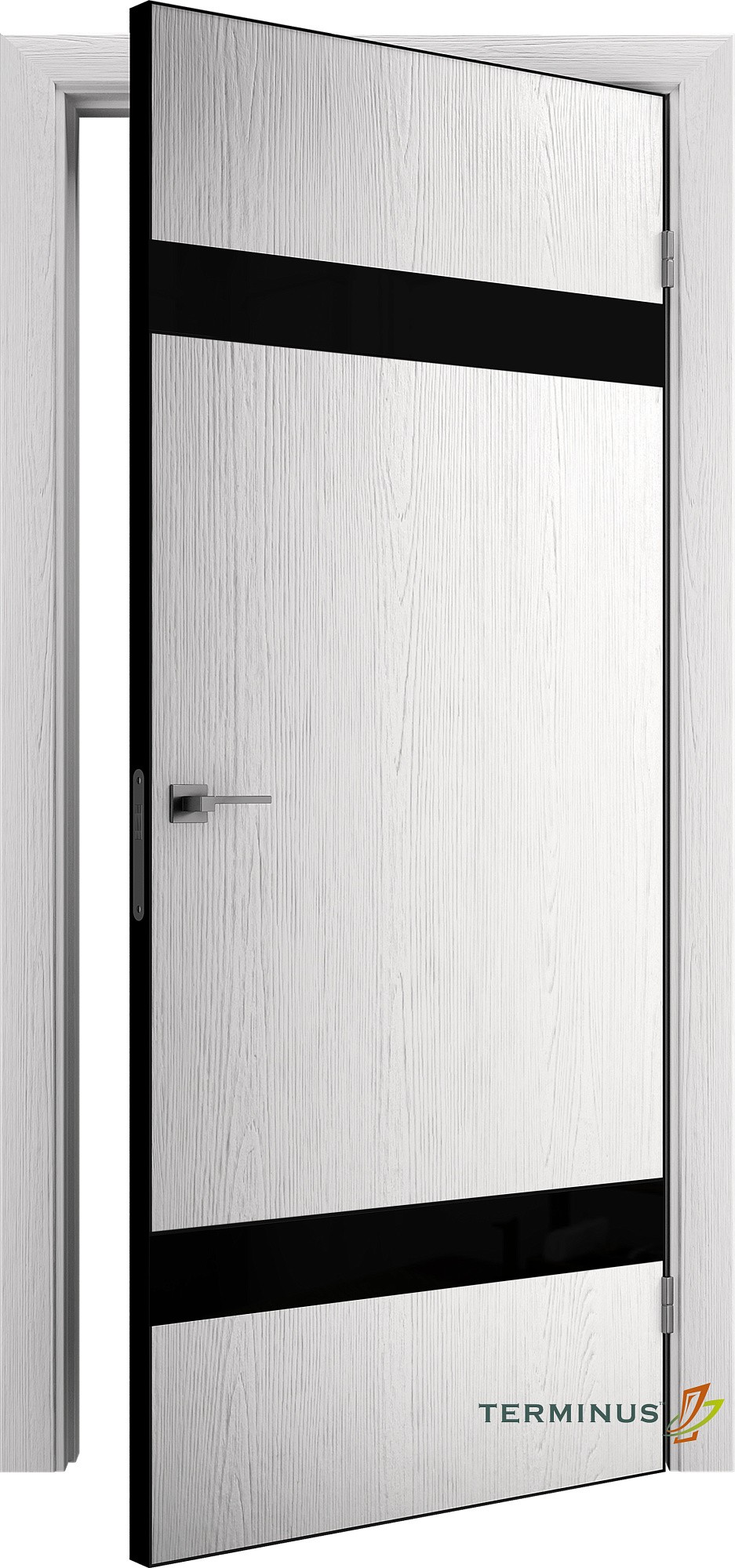 Двери модель 810 Артика (планилак чёрный) №1