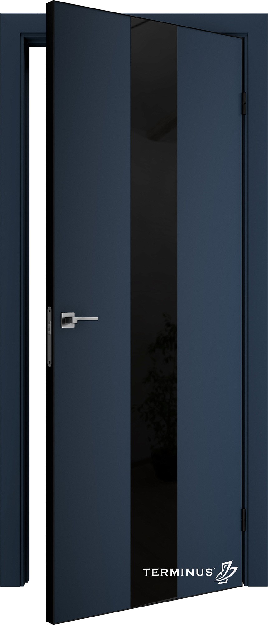 Двері модель 804 Сапфір (планілак чорний) №1