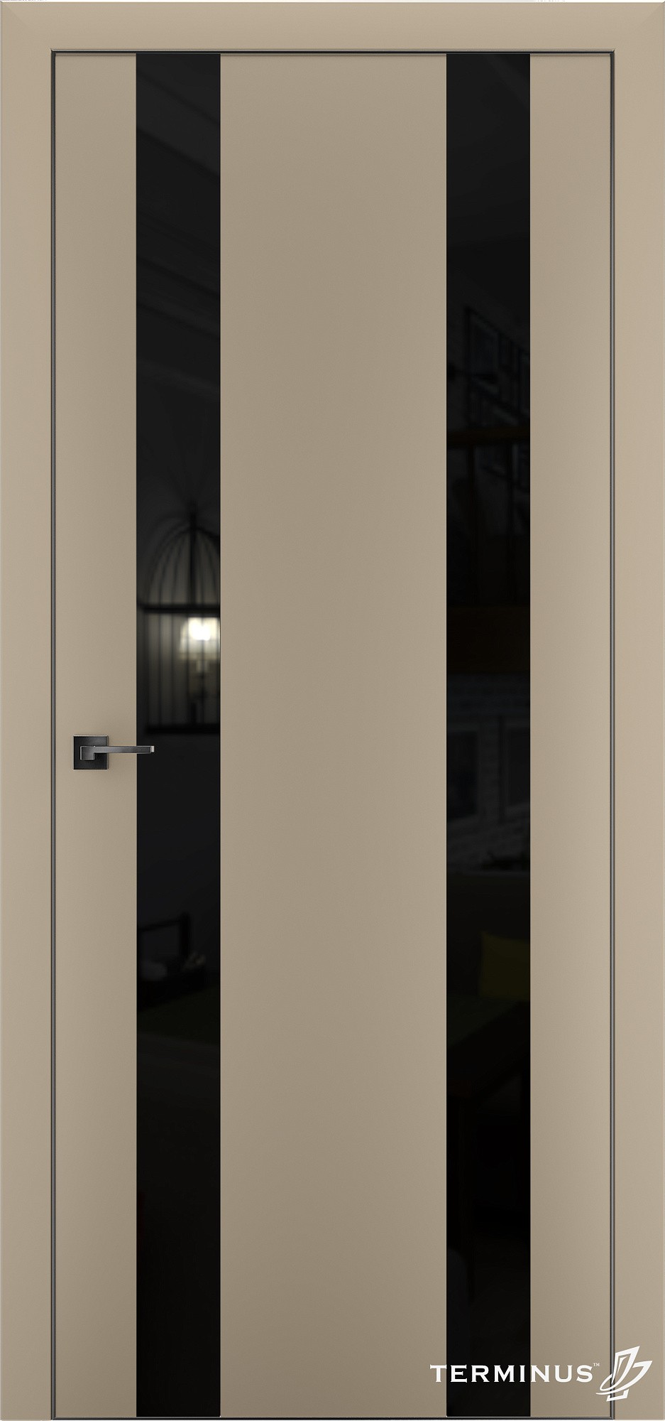 Двери модель 811 Магнолія (планилак чёрный)