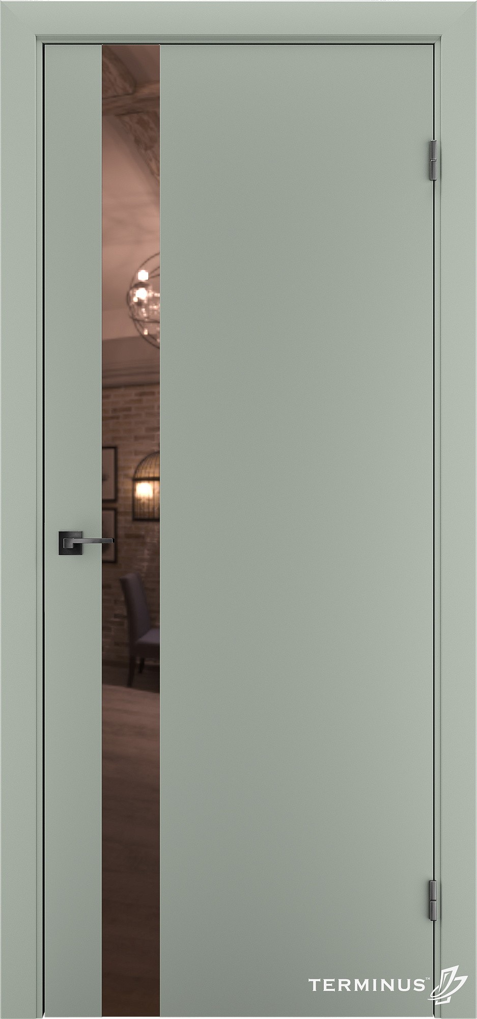Двери модель 802 Оливин (зеркало бронза)