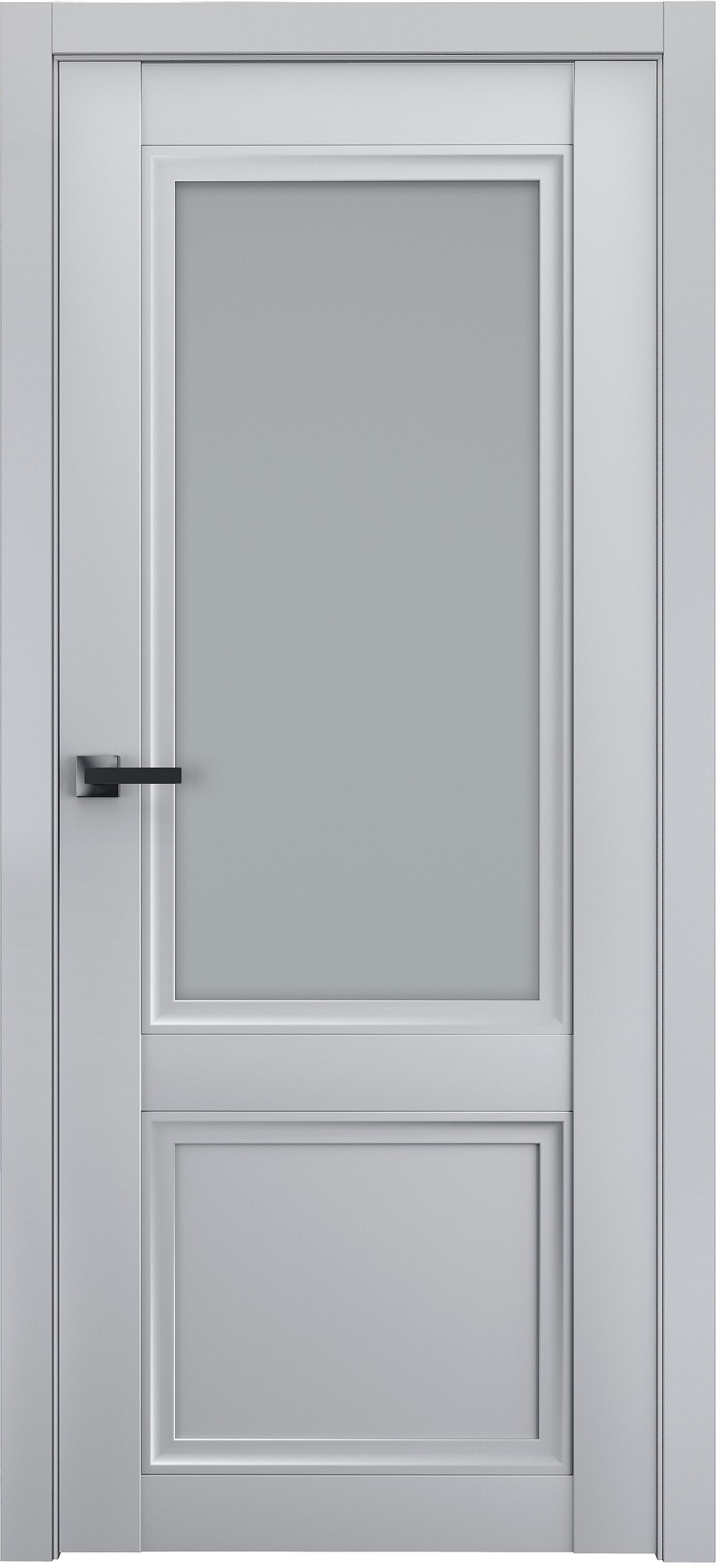 Двери модель 402 Серый (застекленная)