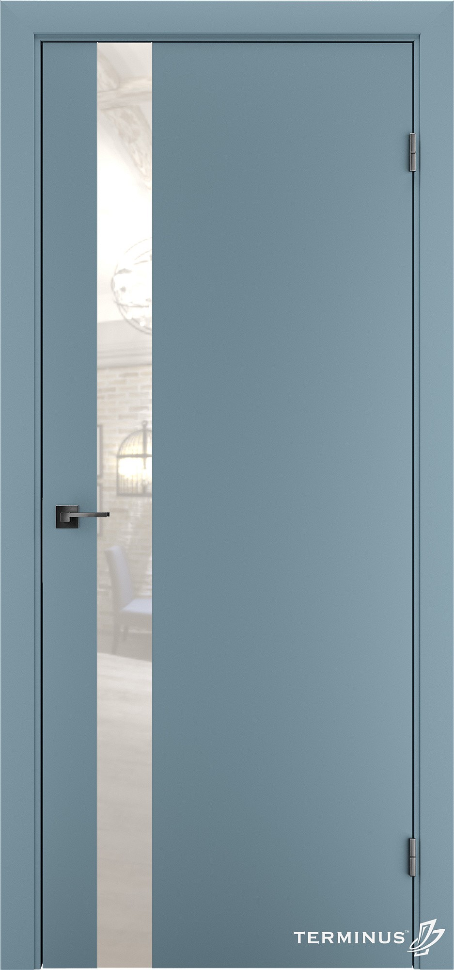 Двери модель 802 Аквамарин (планилак молочный)