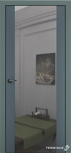 Двері модель 808 Малахіт (дзеркало срібло) - terminus.ua