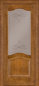 Двери модель 03 Дуб темный (застекленная) - terminus.ua