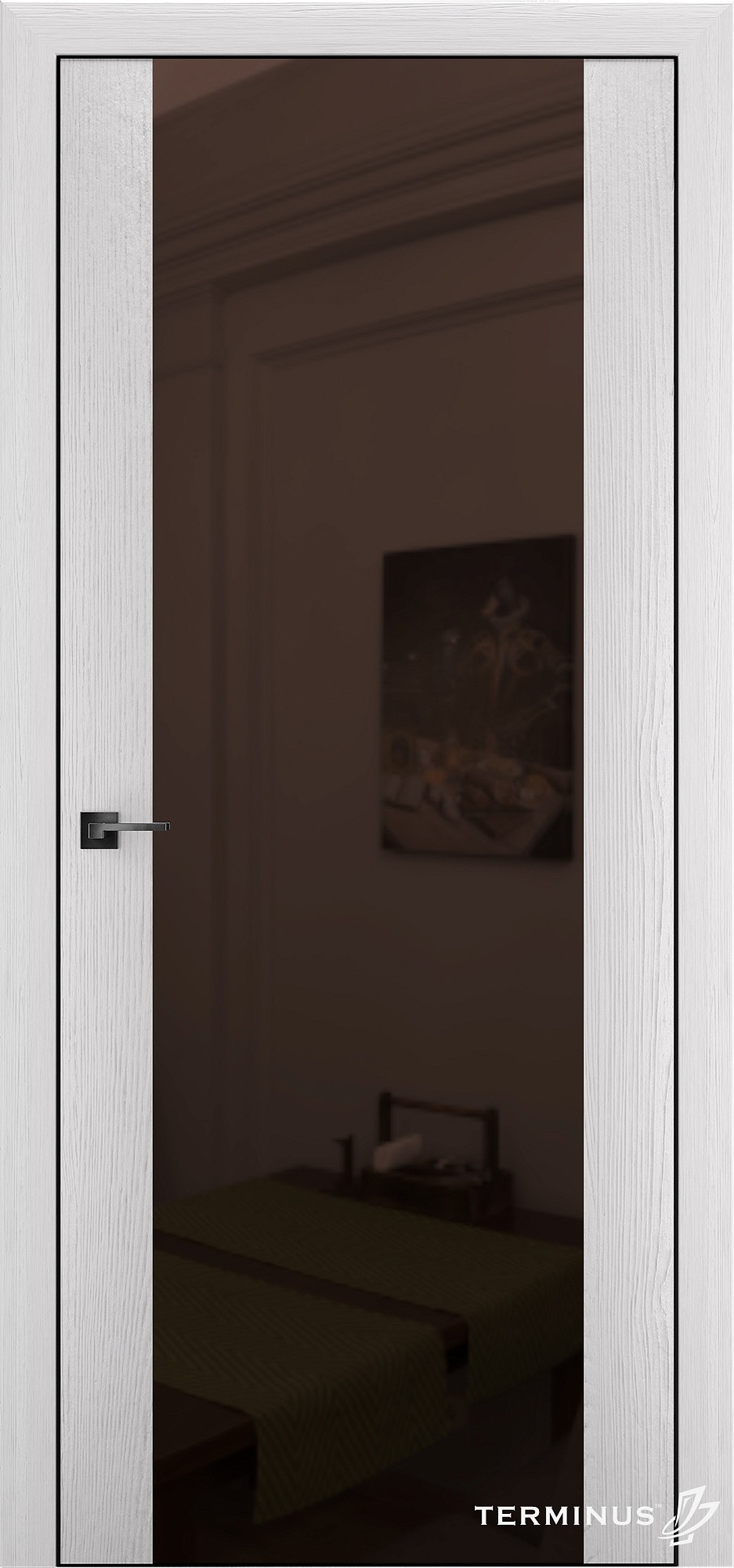 Двері модель 808 Артика (дзеркало бронза)
