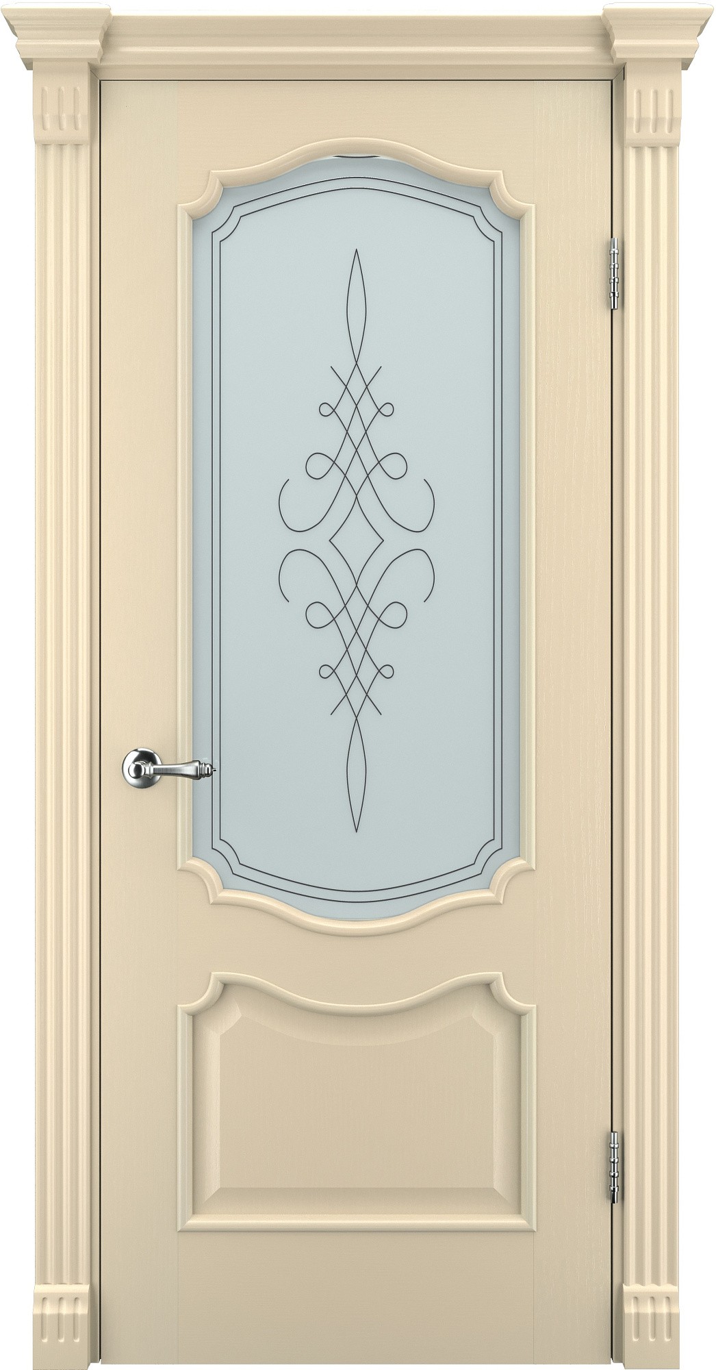 Двери модель 41 Ясень Crema (застекленная)