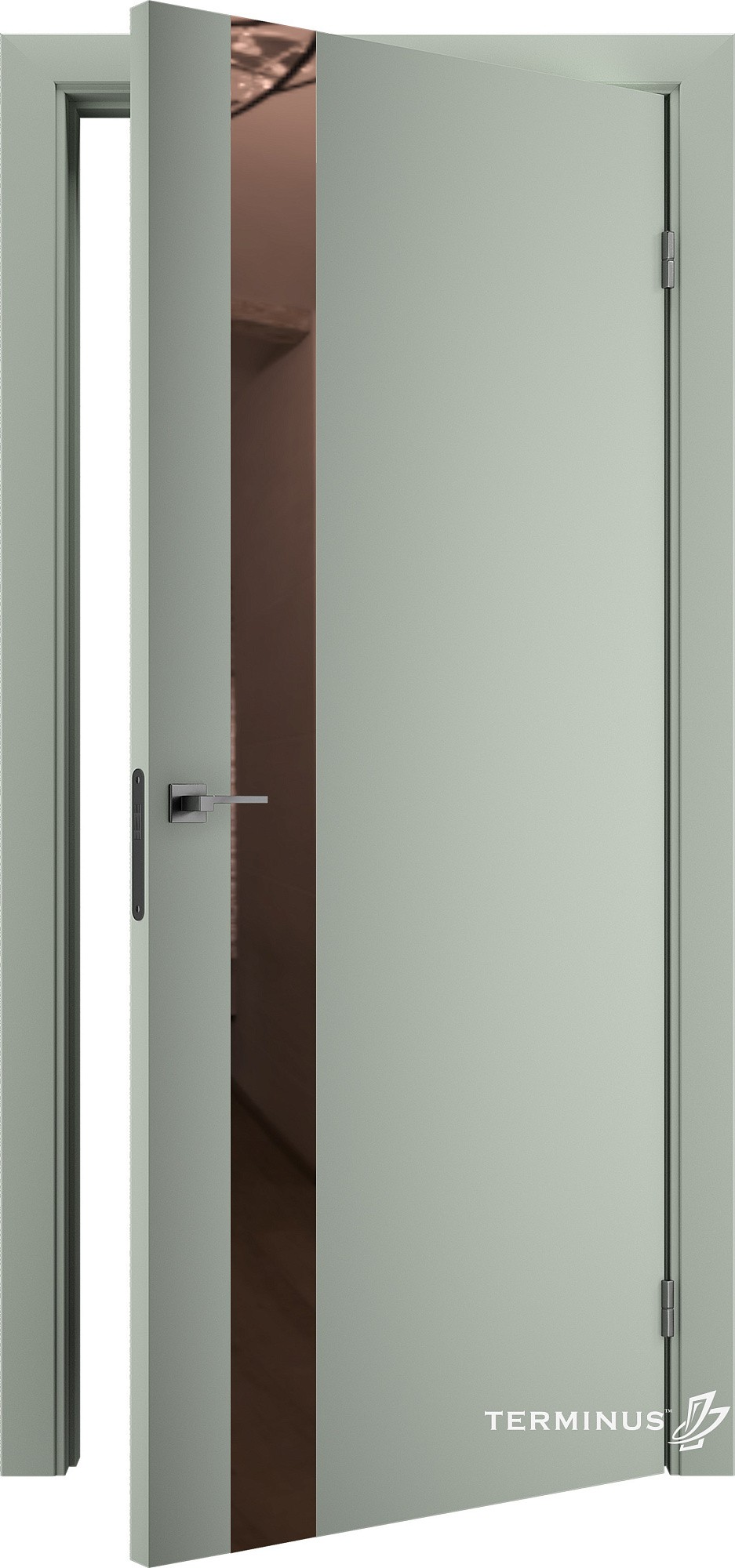 Двері модель 802 Оливін (дзеркало бронза) №1