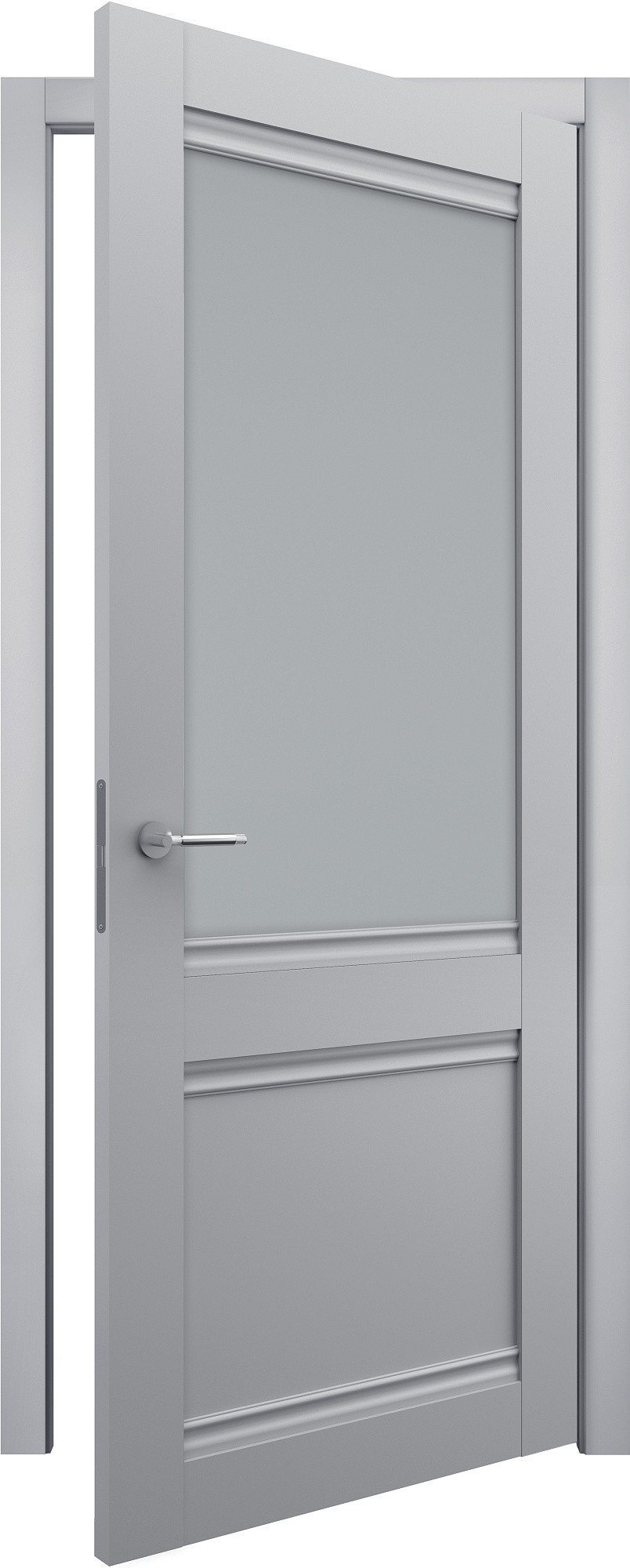 Двери модель 404 Серый (застекленная) №1