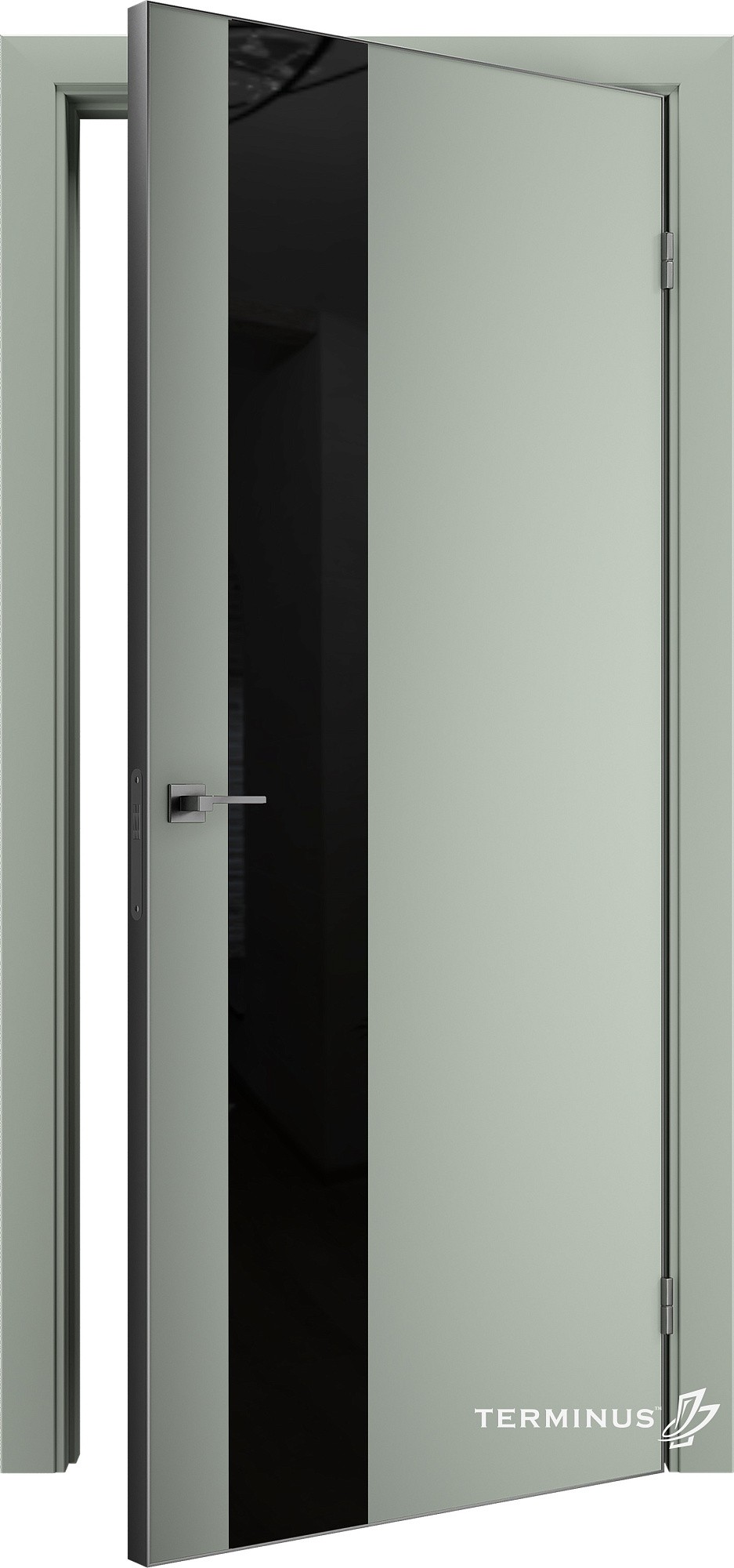 Двері модель 803 Оливін (планілак чорний) №1