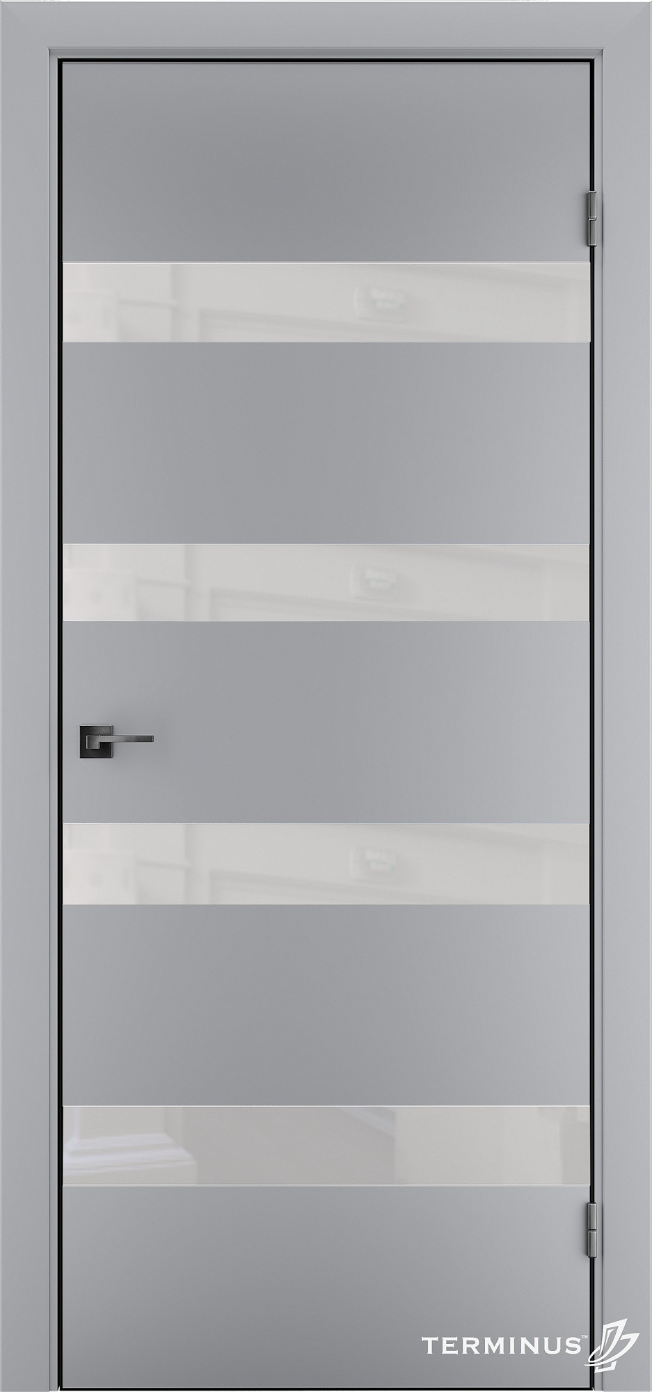 Двері модель 809 Сірі (планілак білий)