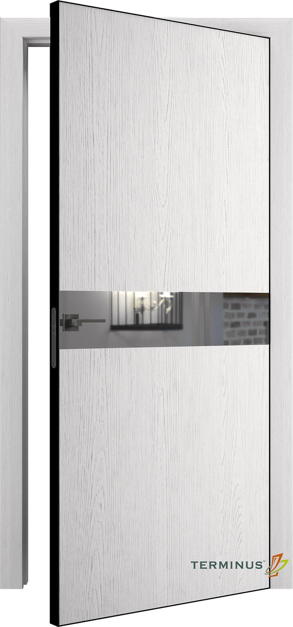 Двери модель 806 Артика (зеркало серебро) №1