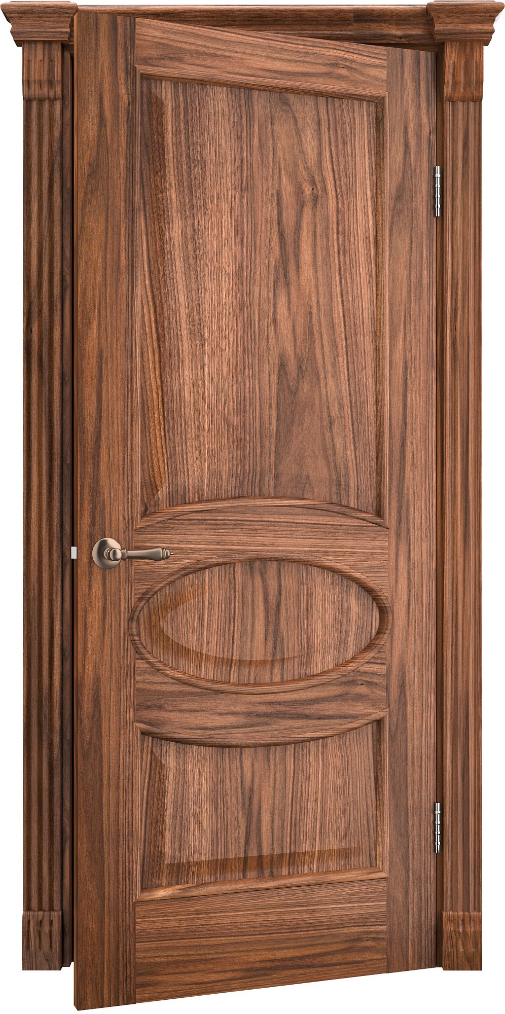 Двері модель 55 Горіх американський (глуха) №1