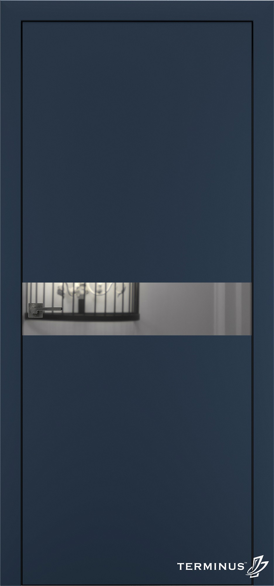 Двери модель 806 Сапфир (зеркало серебро)