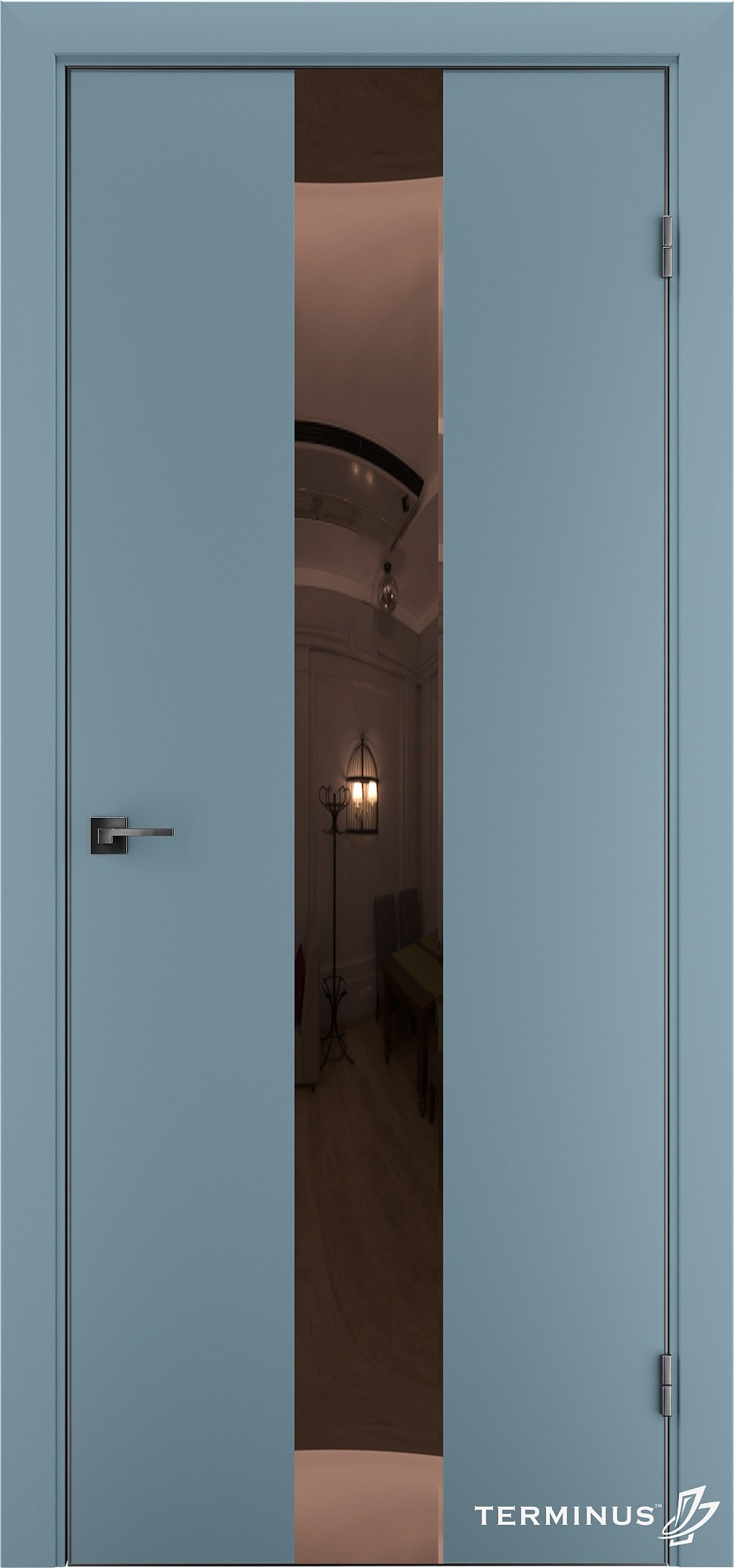 Двері модель 804 Аквамарин (дзеркало бронза)