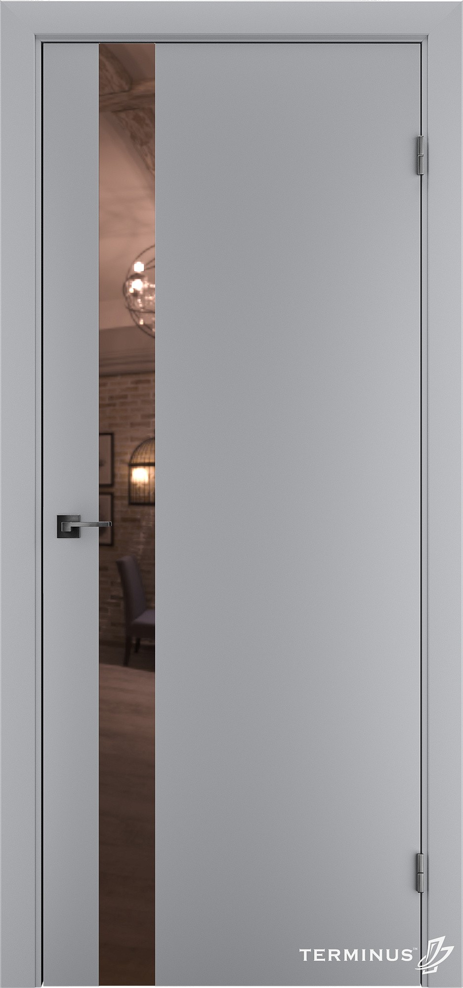 Двері модель 802 Сірі (дзеркало бронза)