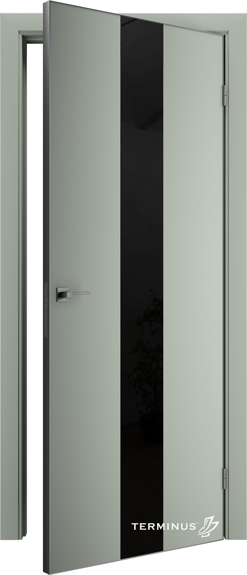 Двері модель 804 Оливін (планілак чорний) №1