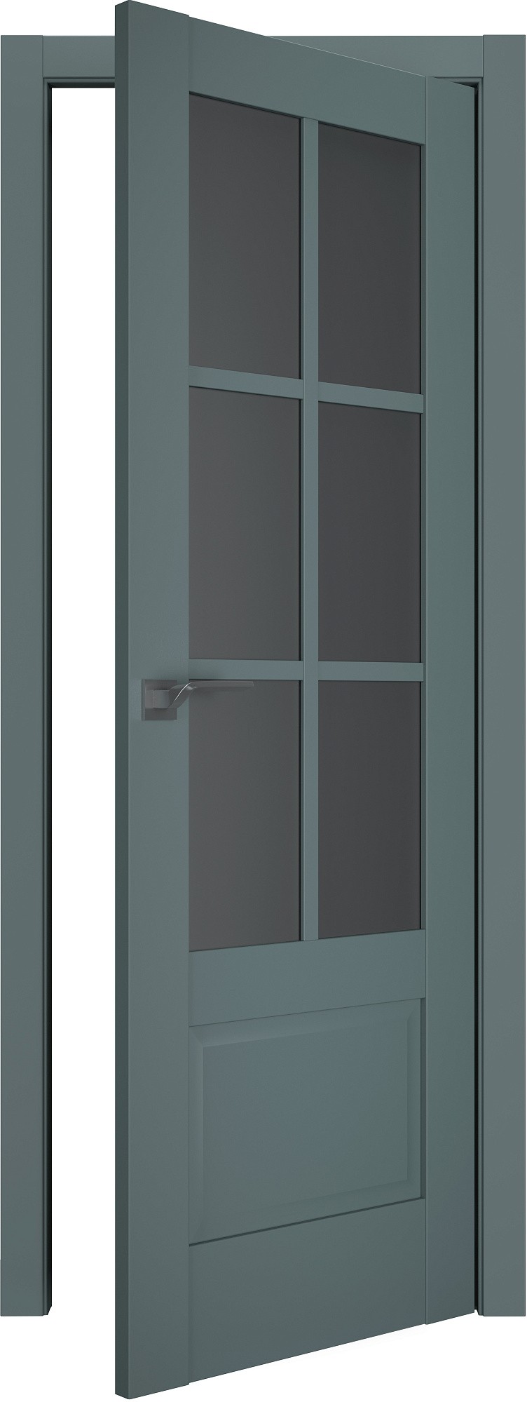 Двери модель 602 Малахит (остекленная) №1