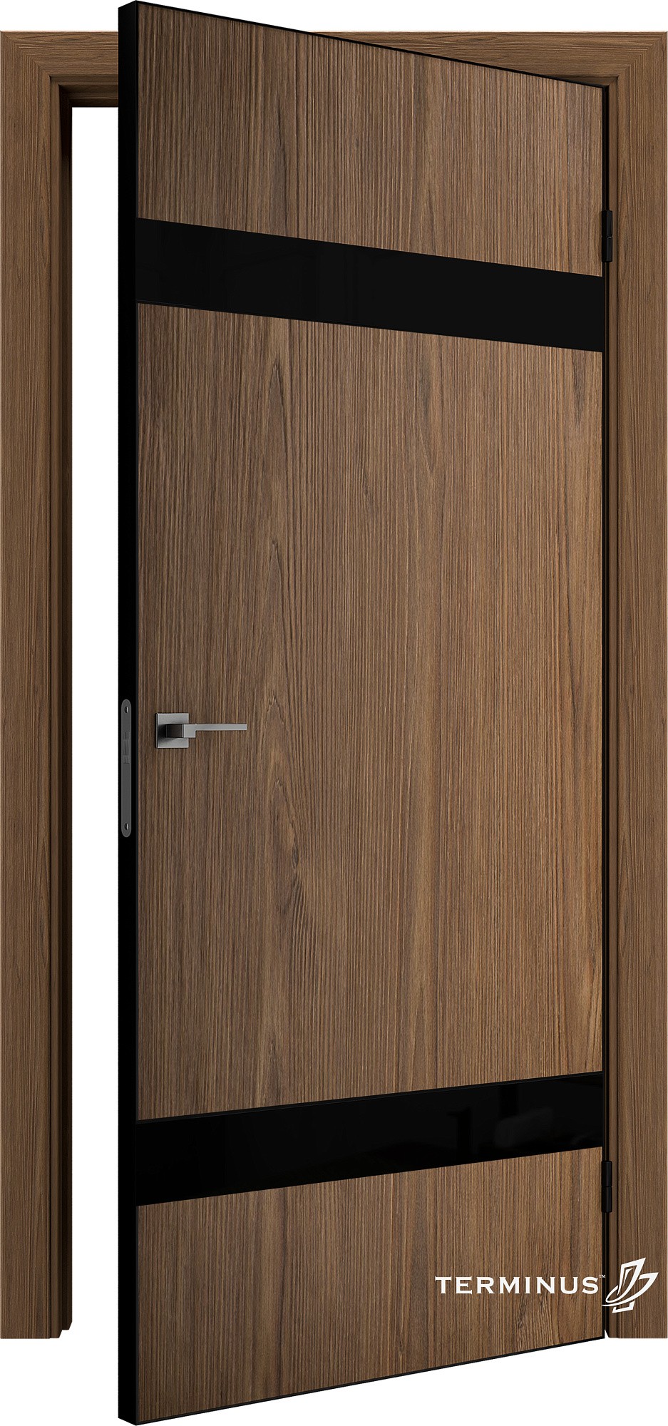 Двери модель 810 Сахара (планилак чёрный) №1