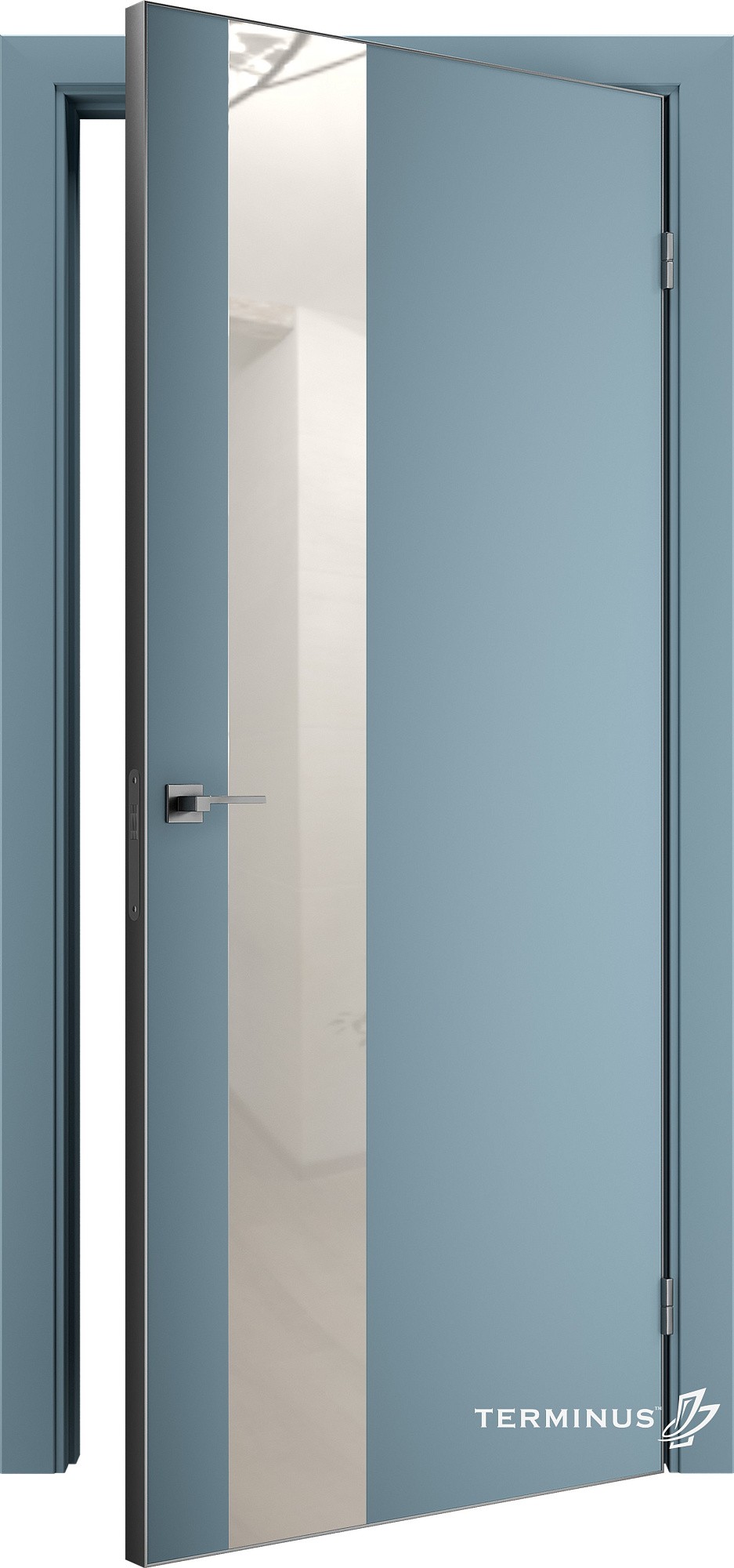 Двері модель 803 Аквамарин (планілак молочний) №1