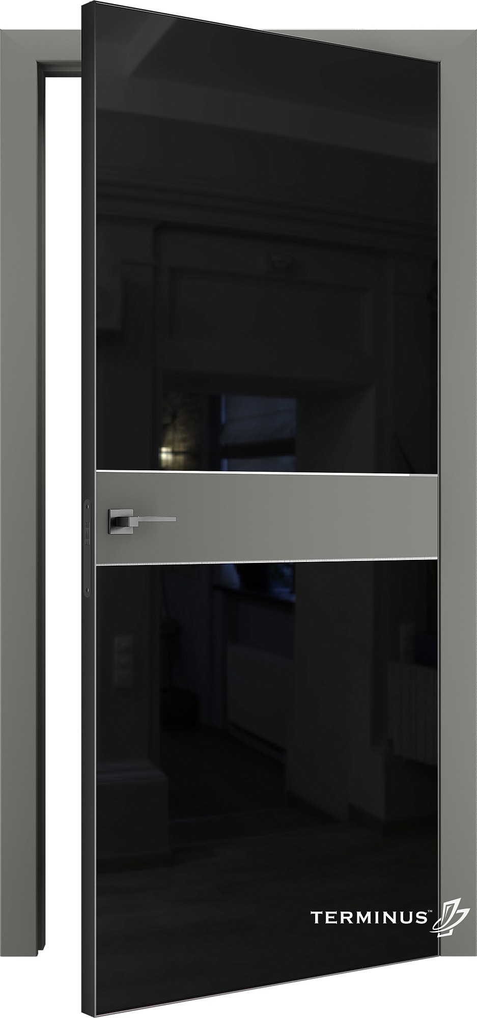 Двері модель 805 Онікс (планілак чорний) №1