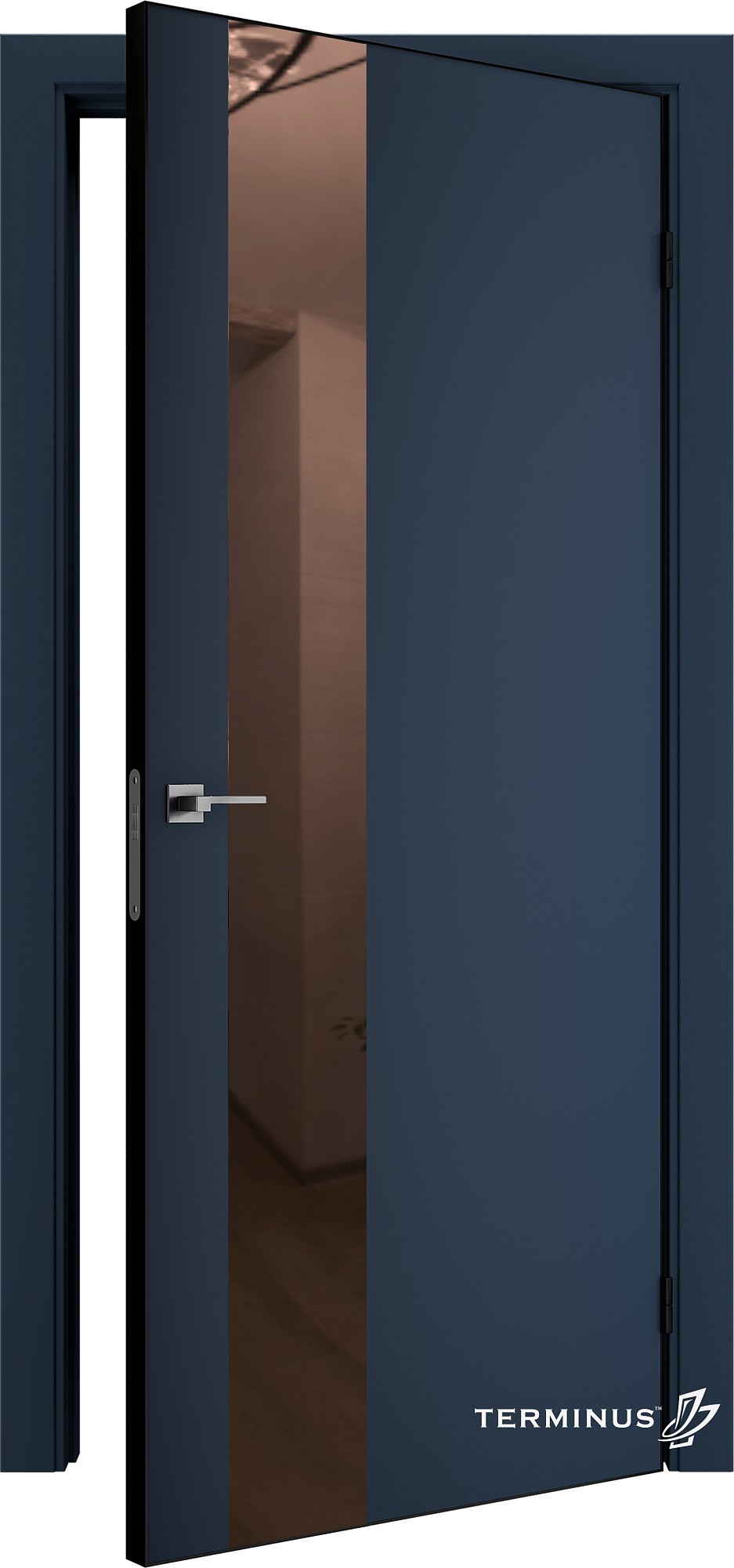 Двери модель 803 Сапфир (зеркало бронза) №1