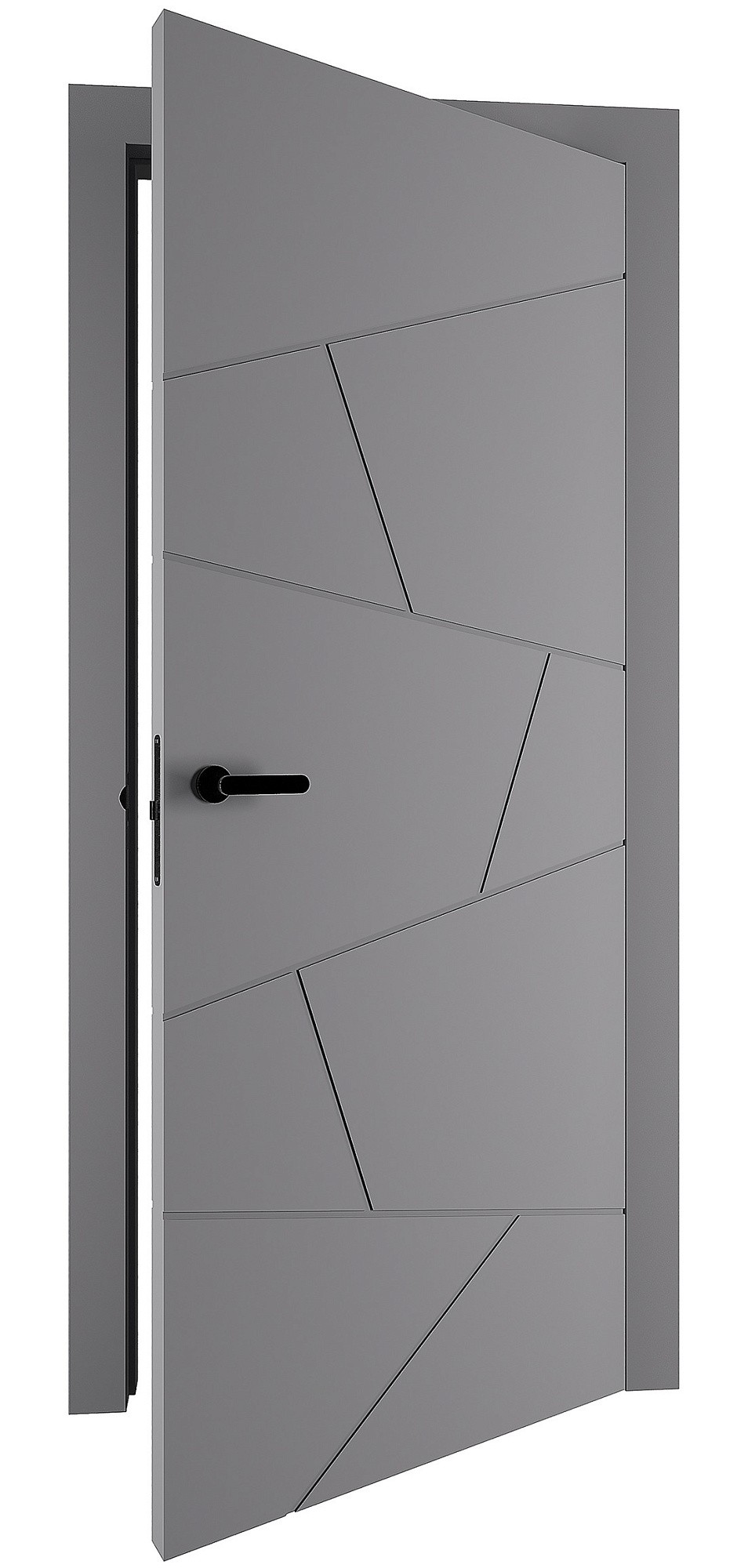 Двері модель 714 Сіра емаль №1