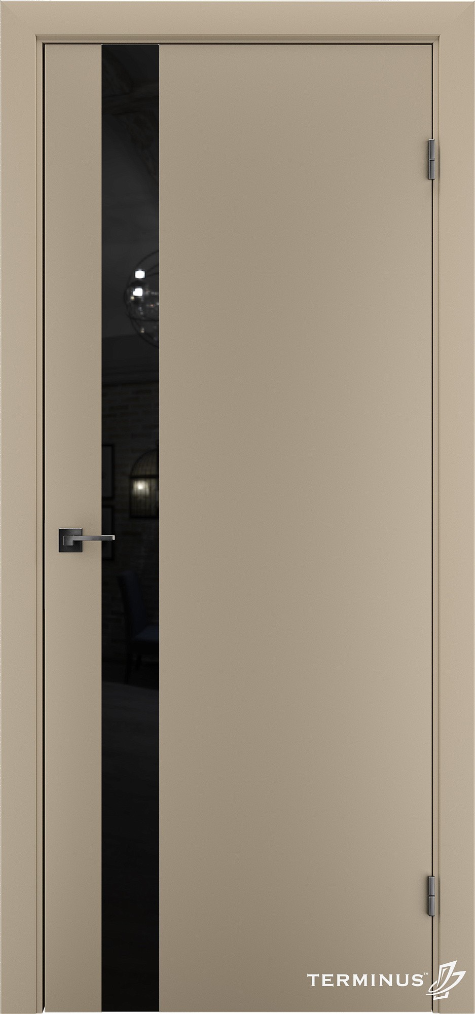 Двері модель 802 Магнолія (планілак чорний)