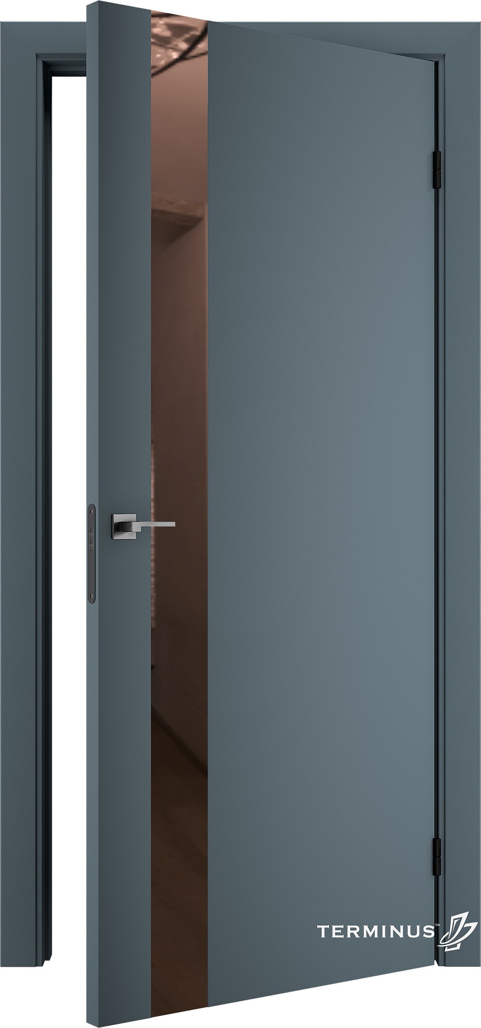 Двері модель 802 Малахіт (дзеркало бронза) №1