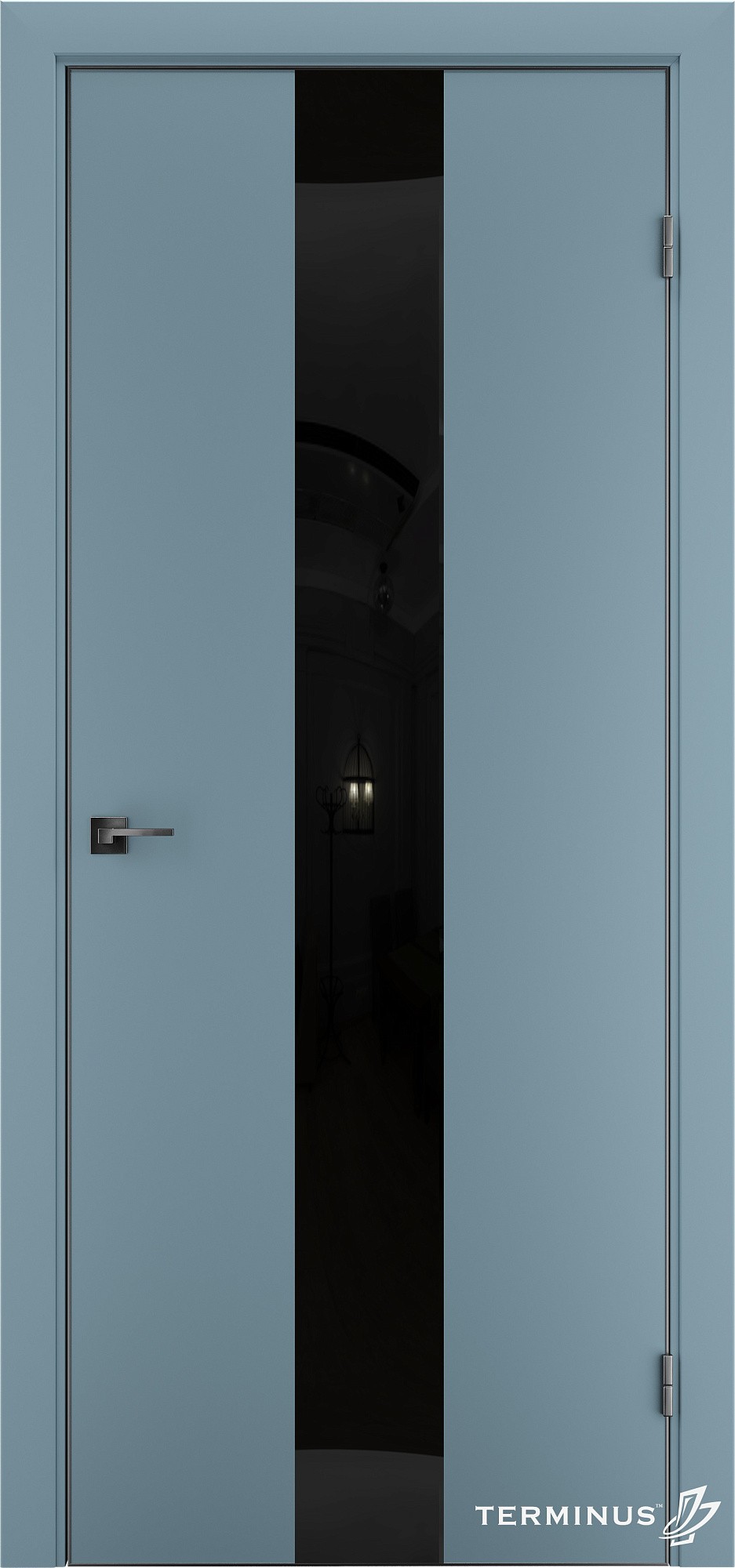 Двері модель 804 Аквамарин (планілак чорний)