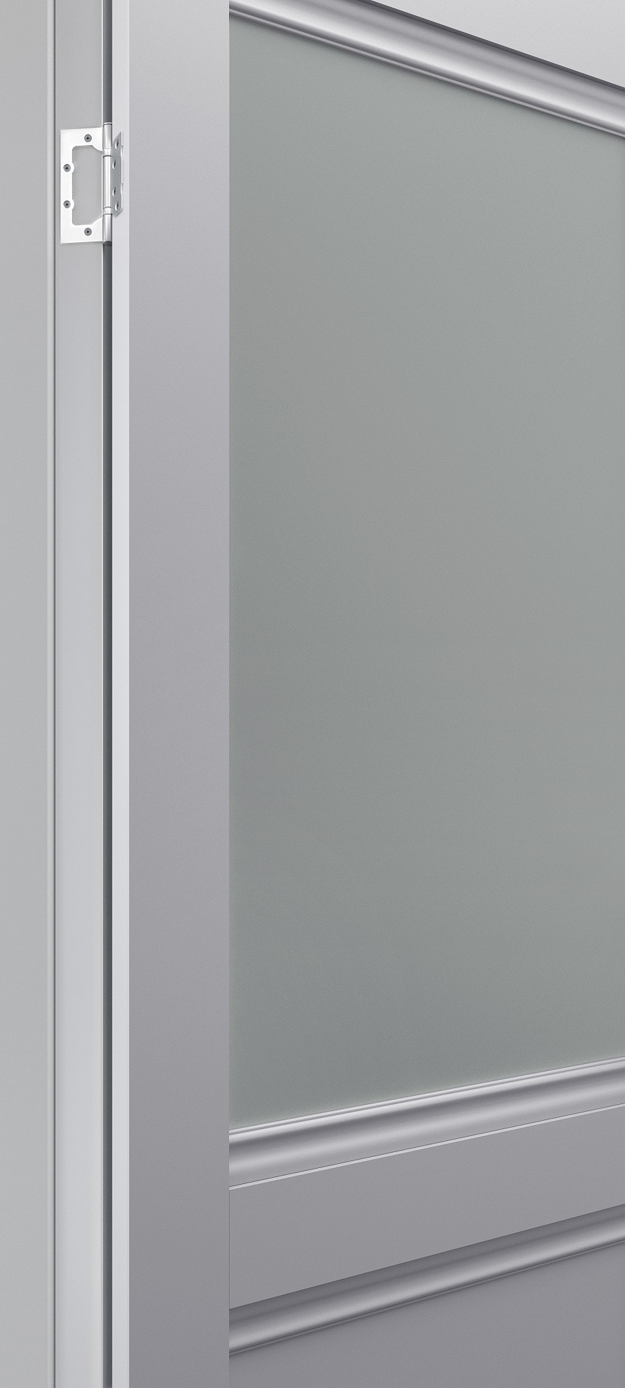 Двери модель 404 Серый (застекленная) №2
