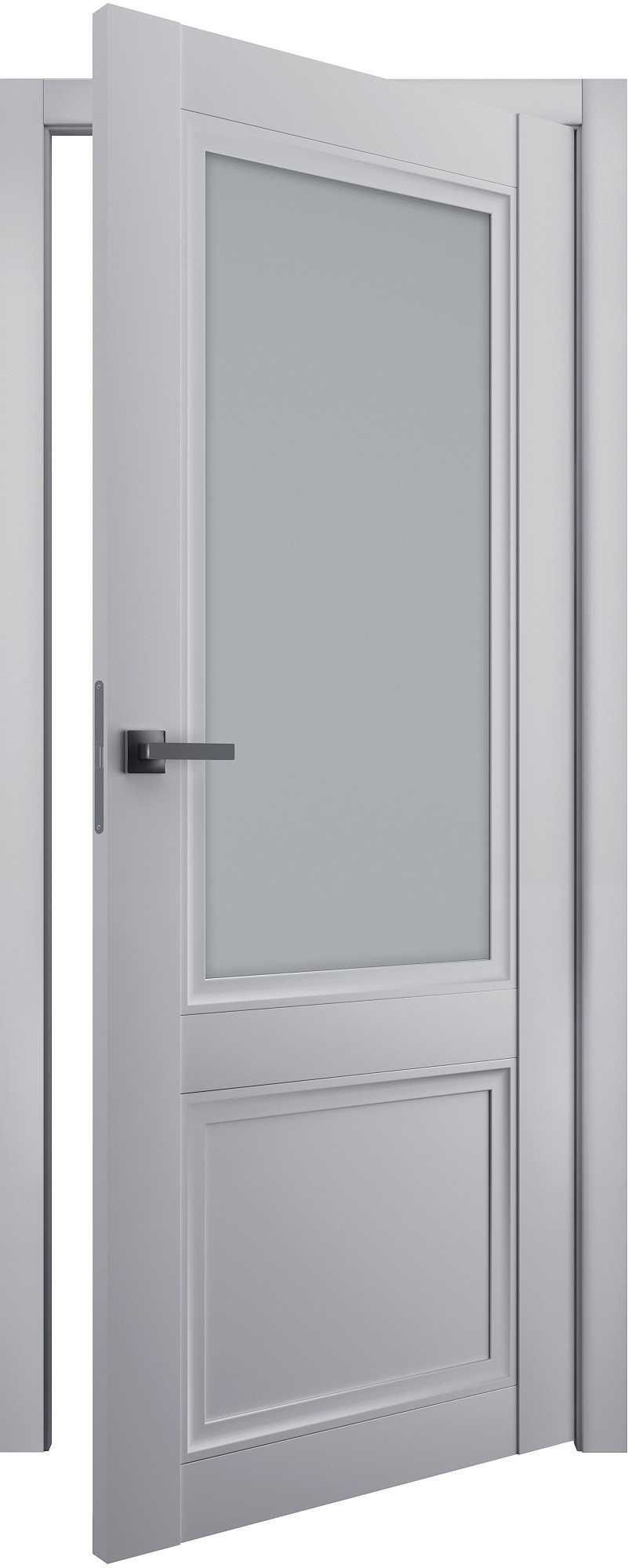 Двері модель 402 Сірий (засклена) №1