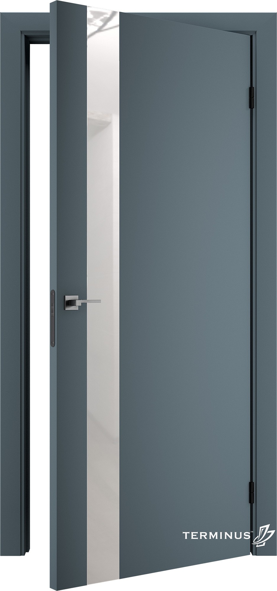 Двери модель 802 Малахит (планилак белый) №1